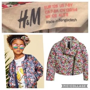 Little girl's size 7/8 super cute floral jacket!